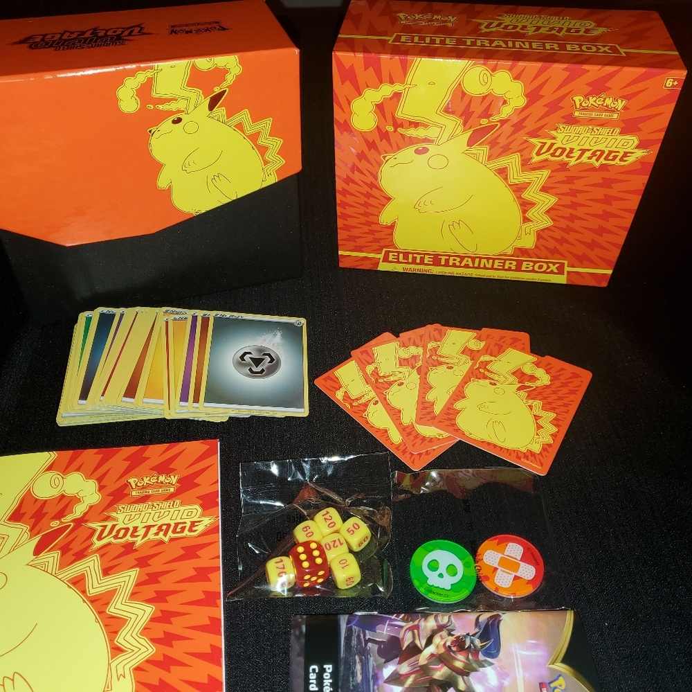 Vivid Voltage Pikachu Elite Trainer Box (opened)